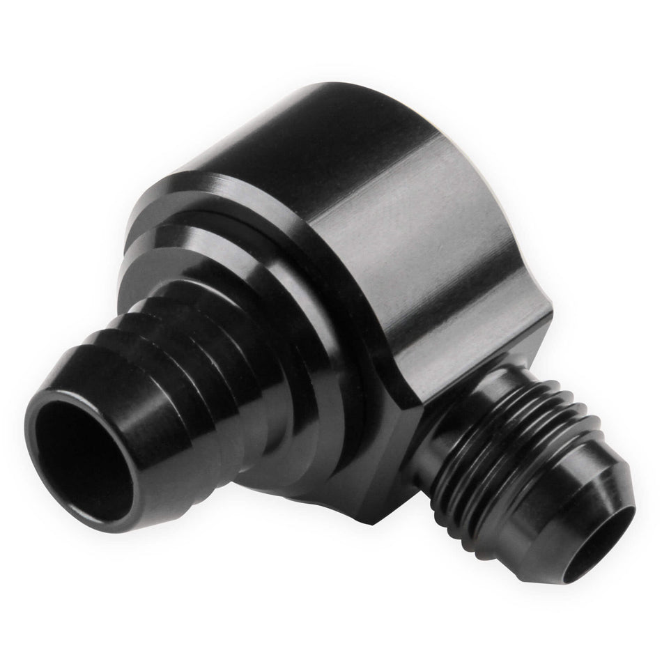 Check Valve - Flapper - 6 AN Male Inlet - Aluminum - Black Anodized - Each
