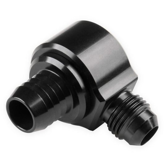 Check Valve - Flapper - 6 AN Male Inlet - Aluminum - Black Anodized - Each