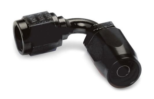 Fitting - Hose End - Auto-Fit - 90 Degree - 4 AN Hose to 4 AN Female - Aluminum - Black Anodized - Each