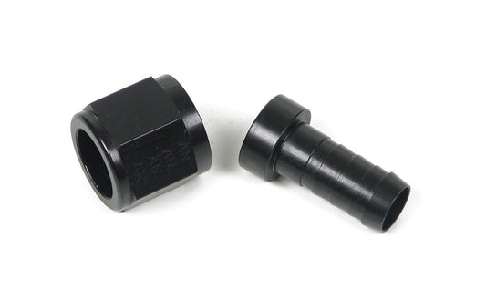 Fitting - Hose End - Ano-Tuff - Auto-Mate - 45 Degree - 4 AN Hose Barb to 4 AN Female - Aluminum - Black Anodized - Each
