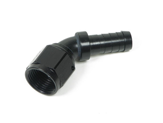 Fitting - Hose End - Ano-Tuff - Auto-Mate - 45 Degree - 16 AN Hose Barb to 16 AN Female - Aluminum - Black Anodized - Each