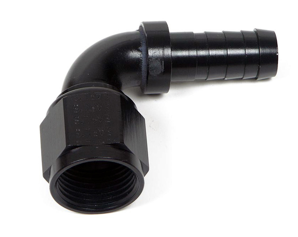 Fitting - Hose End - Ano-Tuff - Auto-Mate - 90 Degree - 4 AN Hose Barb to 4 AN Female - Aluminum - Black Anodized - Each