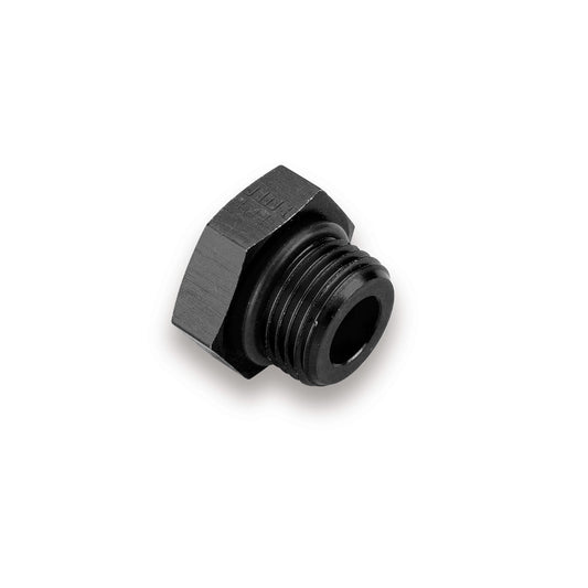 Fitting - Plug - 12 AN - O-Ring - Hex Head - Aluminum - Black Anodized - Each