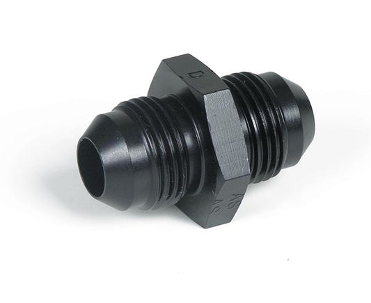 Fitting - Adapter - Straight - 6 AN Male to 6 AN Male - Aluminum - Black Anodized - Each