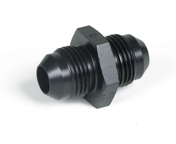 Fitting - Adapter - Straight - 8 AN Male to 8 AN Male - Aluminum - Black Anodized - Each