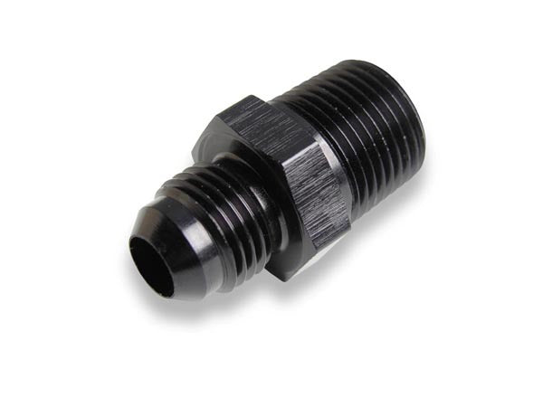 Fitting - Adapter - Straight - 4 AN Male to 1/8 in NPT Male - Aluminum - Black Anodized - Each