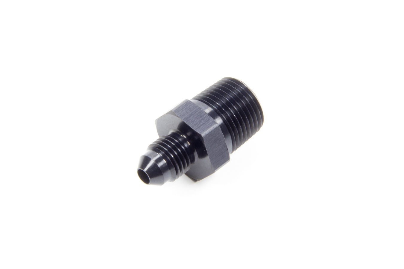 Fitting - Adapter - Straight - 4 AN Male to 3/8 in NPT Male - Aluminum - Black Anodized - Each