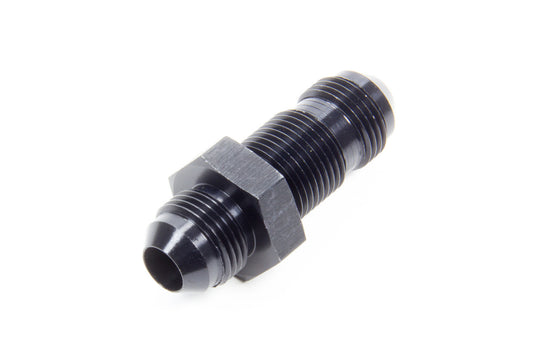 Fitting - Bulkhead - Straight - 8 AN Male to 8 AN Male Bulkhead - Aluminum - Black Anodized - Each