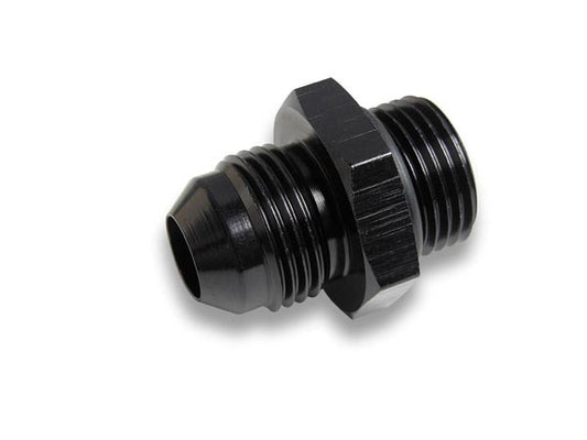 Fitting - Adapter - Straight - 8 AN Male to 8 AN Male O-Ring - Aluminum - Black Anodized - Each