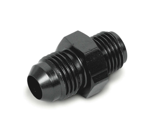 Fitting - Fuel Pump Adapter - Straight - 6 AN Male to 1/2-20 in Male - Aluminum - Black Anodized - Each