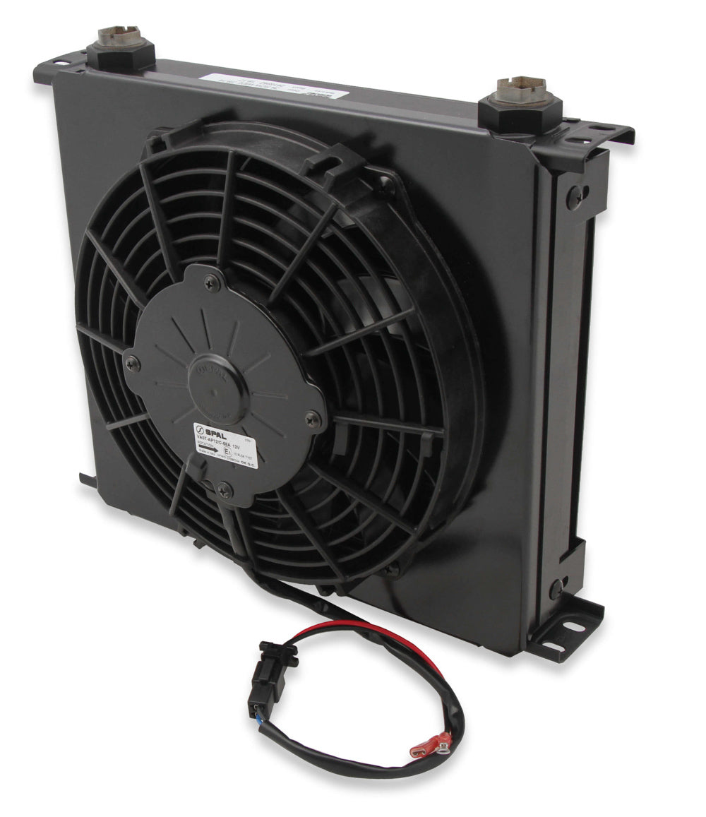 Fluid Cooler - Ultrapro - 1.39 x 13 x 4.38 in - Plate Type - 34 Row - 10 AN Female O-Ring Inlet / Outlet - Aluminum - Black Paint - Kit
