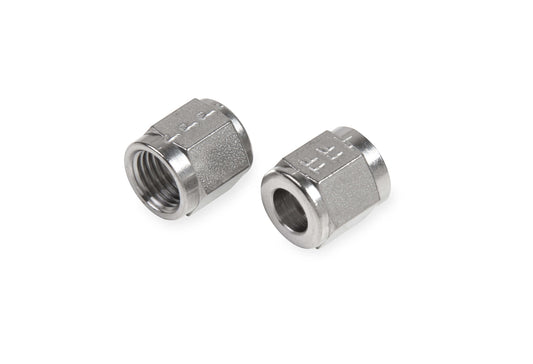 Fitting - Tube Nut - 6 AN - 3/8 in Tube - Stainless Steel - Natural - Pair