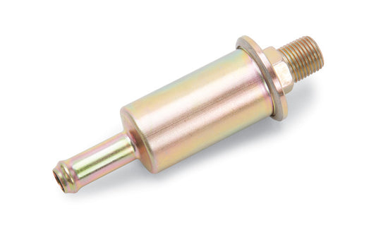 Fuel Filter - In-Line - 40 Micron - Stainless Element - 1/8 in NPT Male Inlet - 5/16 in Hose Barb Outlet - Steel - Zinc Oxide - Each