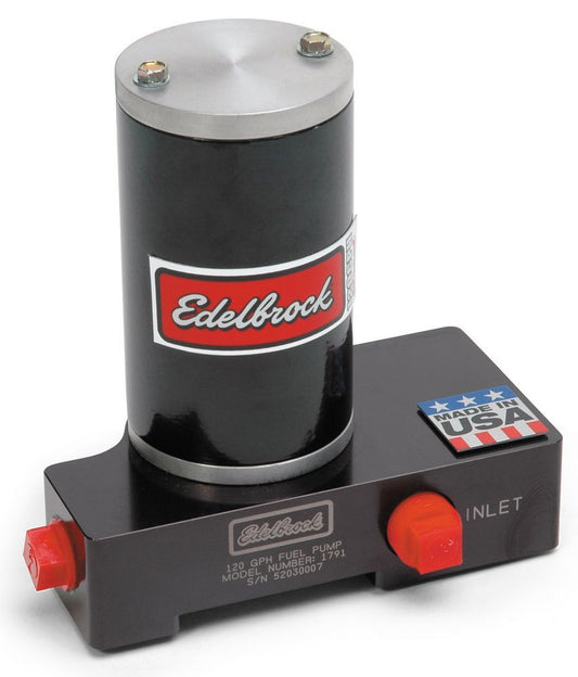 Fuel Pump - Quiet-Flo - Electric - 120 gph at 6.5 psi Preset - 3/8 in NPT Female Inlet / Outlet - Aluminum - Black Anodized - Gas - Each