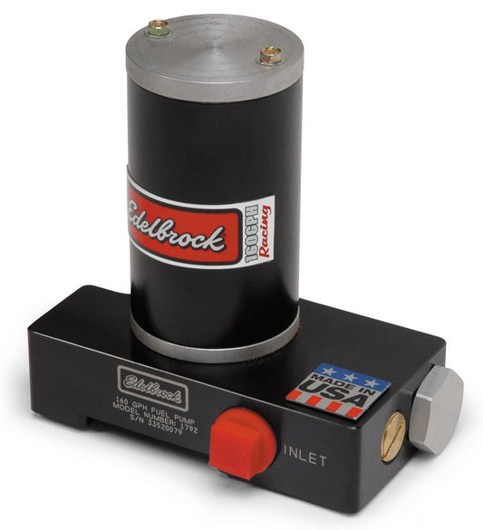 Fuel Pump - Quiet-Flo - Electric - 160 gph at 12.0 psi Preset - 1/2 in NPT Female Inlet / Outlet - Aluminum - Black Anodized - Gas - Each