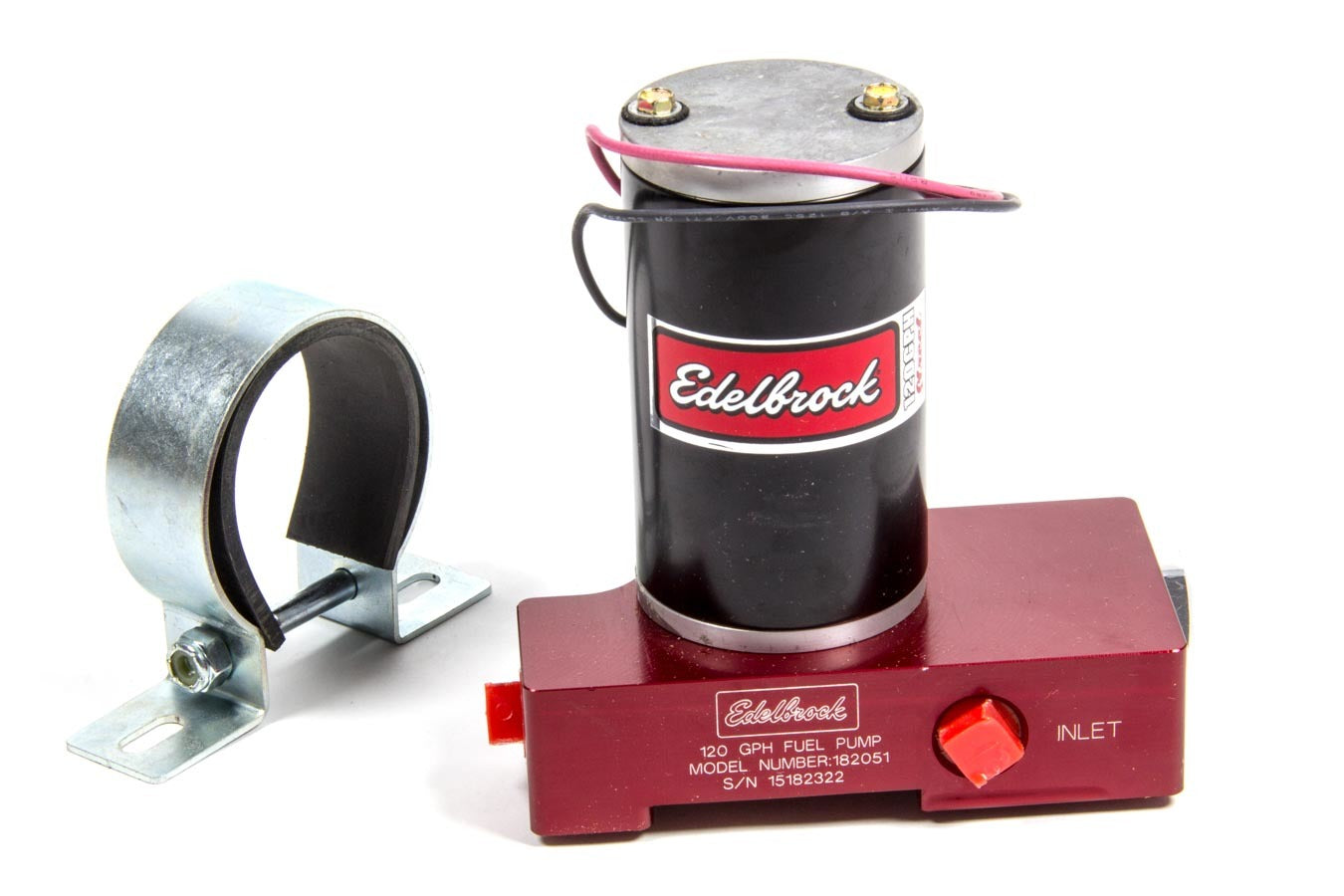 Fuel Pump - Quiet-Flo - Electric - 120 gph at 6.5 psi Preset - 3/8 in NPT Female Inlet / Outlet - Aluminum - Red Anodized - Gas - Each