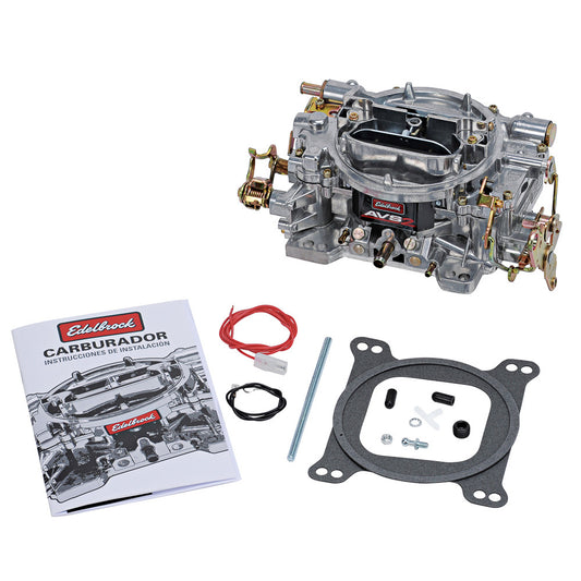 Carburetor - AVS2 - 4-Barrel - 800 CFM - Square Bore - Manual Choke - Mechanical Secondary - Single Inlet - Aluminum - Tumble Polished - Each