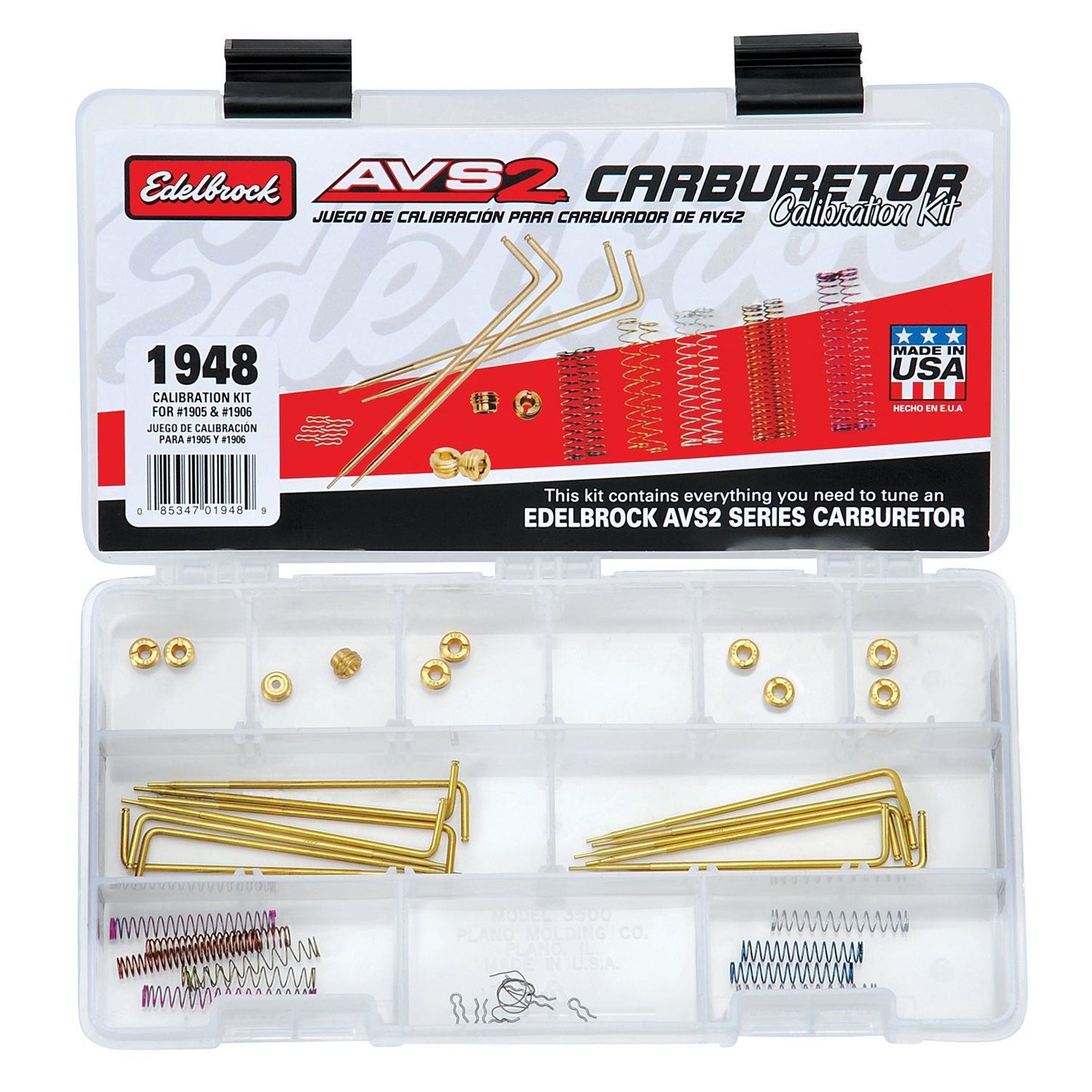 Carb Calibration Kit - Metering Rods / Metering Jets / Springs / Case - Edelbrock Thunder AVS2 Carburetors - Kit