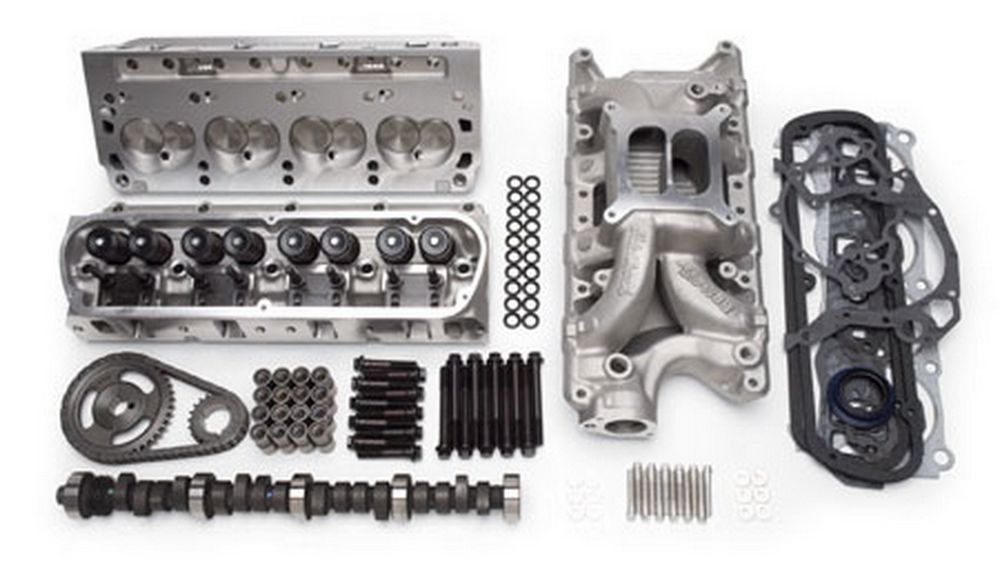 Top End Kit - Power Package - Cylinder Heads / Camshaft / Gaskets / Hardware / Intake Manifold / Lifters / Timing Set - Aluminum - Natural - Small Block Ford - Kit