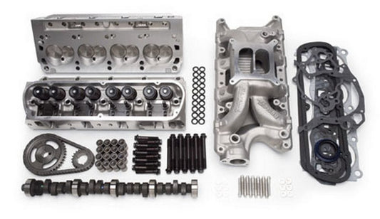 Top End Kit - Power Package - Cylinder Heads / Camshaft / Gaskets / Hardware / Intake Manifold / Lifters / Timing Set - Aluminum - Natural - Small Block Ford - Kit
