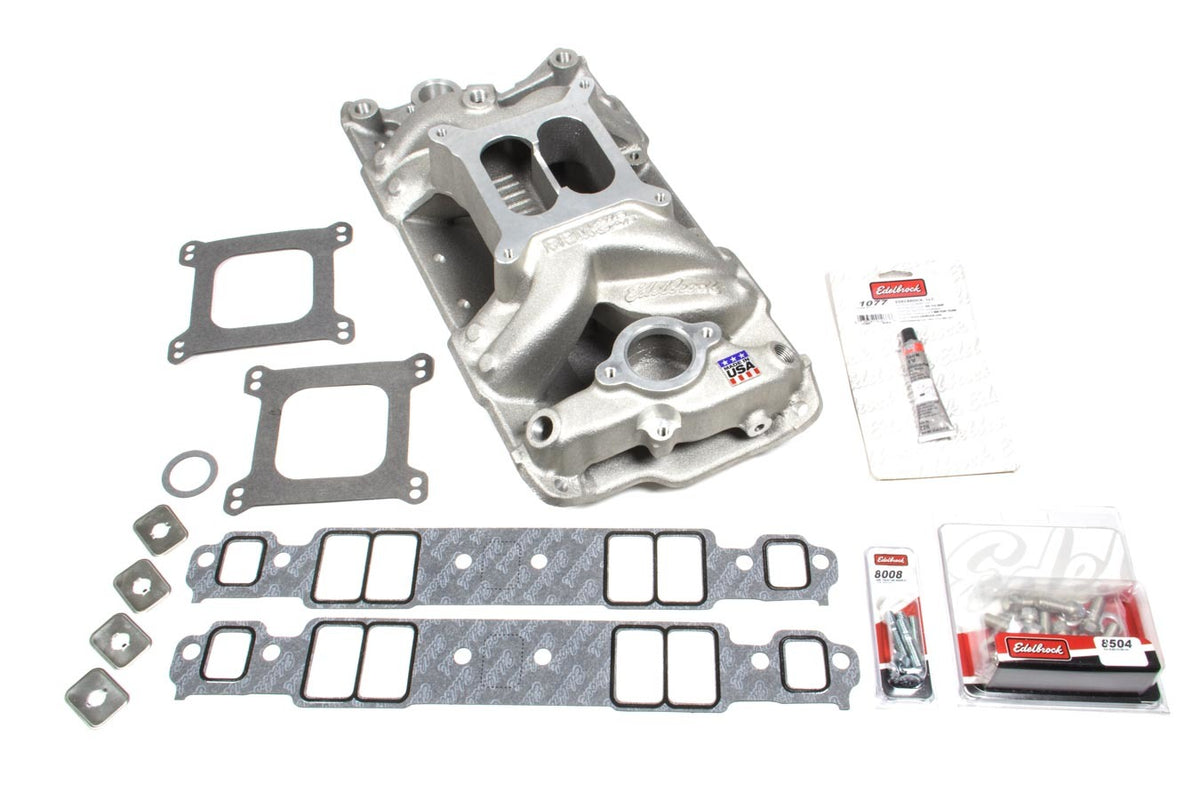 Intake Square Intake Manifold - RPM Air Gap - Square Bore - Dual Plane - Gaskets / H ...