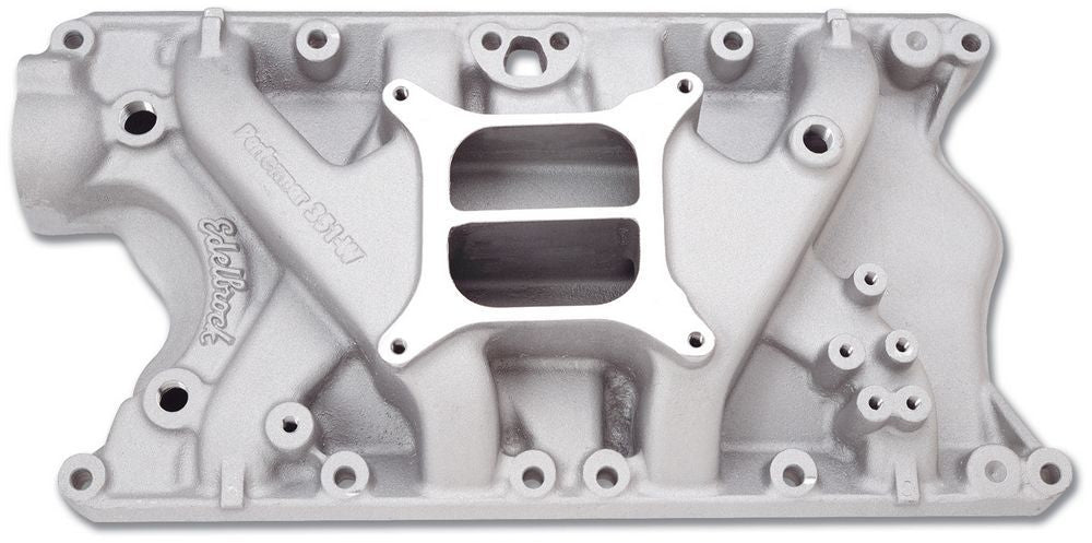 Intake Manifold - Performer 351W - Spread / Square Bore - Dual Plane - Aluminum - Natural - Small Block Ford - Each