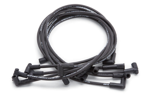 Spark Plug Wire Set - Max-Fire - Spiral Core - 8.5 mm - Black - 90 Degree Plug Boots - HEI Style Terminal - Small Block Chevy - Kit