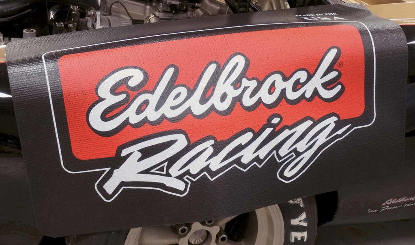 Fender Cover - Edelbrock Logo - Padded Vinyl - Black - Each