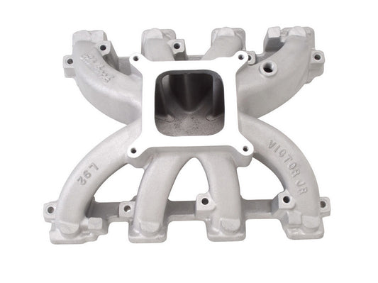 Intake Manifold - Victor JR. L76 / L92 / LS3 - Square Bore - Single Plane - Aluminum - Natural - GM LS-Series - Each