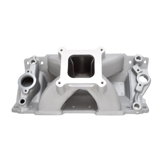 Intake Manifold - Super Victor II - Square Bore - Single Plane - Aluminum - Natural - Small Block Chevy - Each