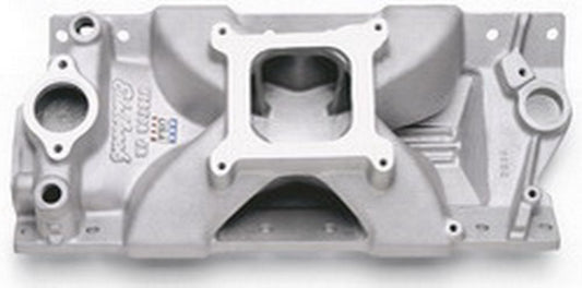 Intake Manifold - Victor JR. 23 Degree - Square Bore - Single Plane - Aluminum - Natural - Small Block Chevy - Each