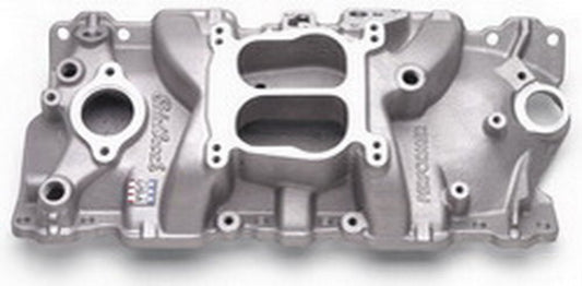 Intake Manifold - Spread / Square Bore - Dual Plane - Aluminum - Natural - Small Block Chevy - Each