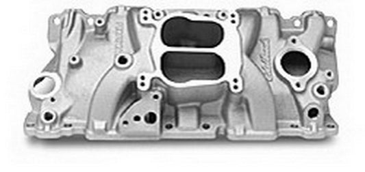 Intake Manifold - Performer - Spread / Square Bore - Dual Plane - Aluminum - Natural - Small Block Chevy - Each