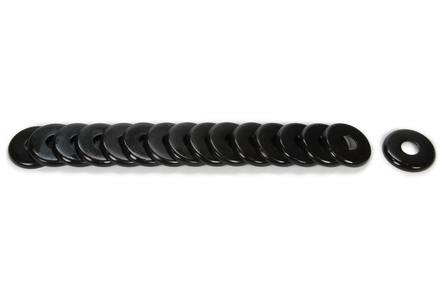 Valve Spring Locator - Outside - 0.060 in Thick - 1.700 in OD - 0.565 in ID - 1.550 in Spring OD - Steel - Set of 16