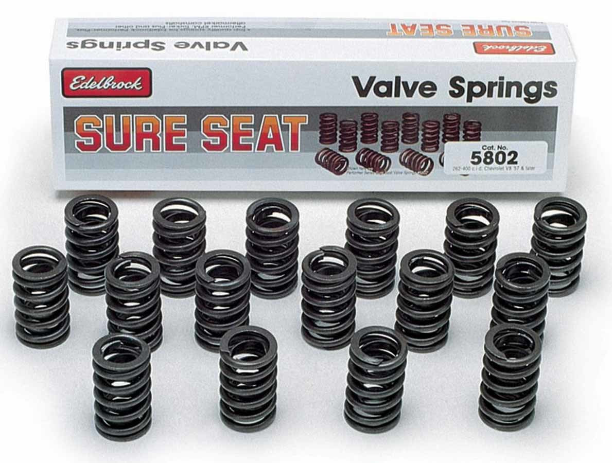 Valve Spring - Sure Seat - Single Spring - 1.150 in Coil Bind - 1.222 in OD - Small Block Chevy - Set of 16