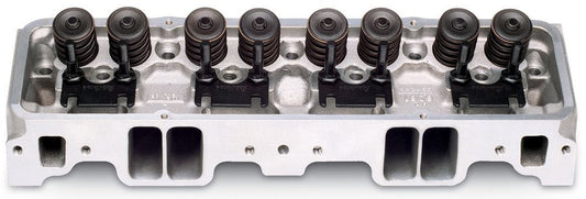 Cylinder Head - Performer - Assembled - 2.020 / 1.600 in Valve - 185 cc Intake - 70 cc Chamber - 1.460 in Springs - Straight Plug - Aluminum - Small Block Chevy - Each