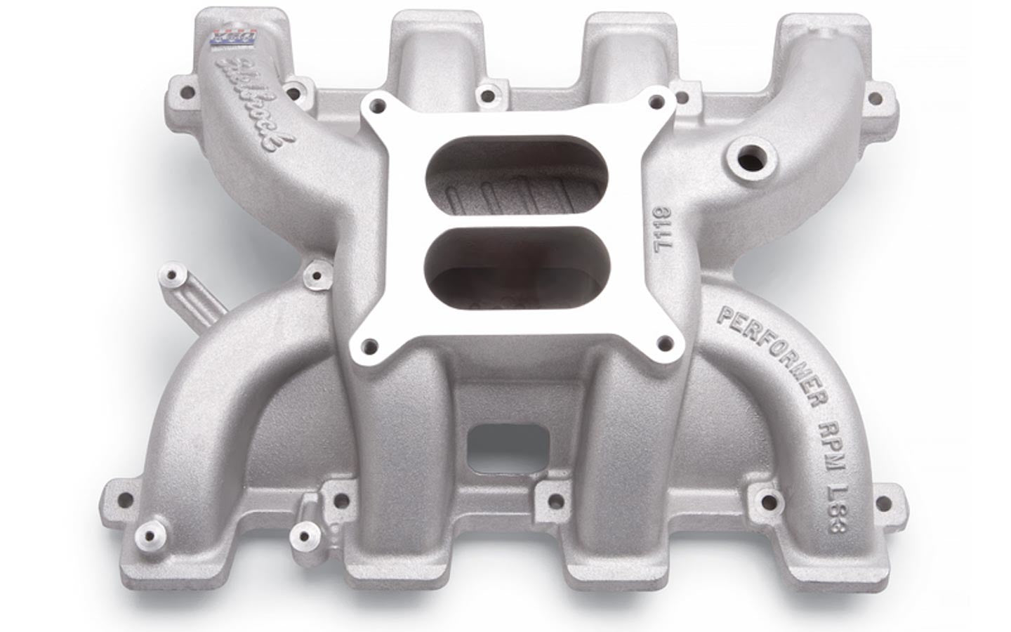 Intake Manifold - Performer RPM - Square Bore - Dual Plane - Aluminum - Natural - GM LS-Series - Each