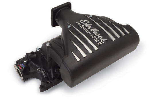 Intake Manifold - Performer 5.0 RPM II - Throttle Body Flange - Multi Port - Aluminum - Black Powder Coat - Small Block Ford - Each