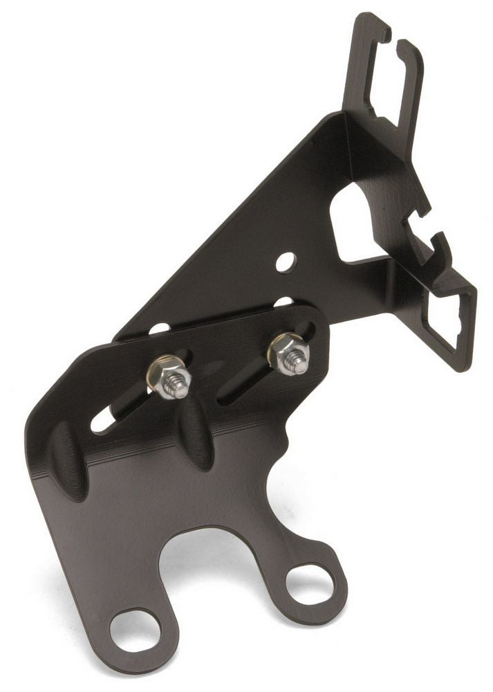 Throttle Bracket - Manifold Mount - Cruise Control / Kickdown - Steel - Black Powder Coat - Chevy V8 - Each