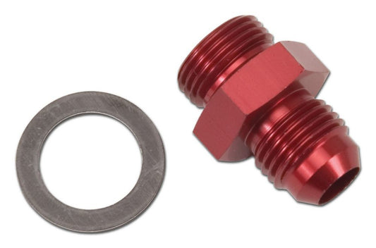 Fitting - Adapter - Straight - 6 AN Male to 5/8-20 in Male - Aluminum - Red Anodized - Each