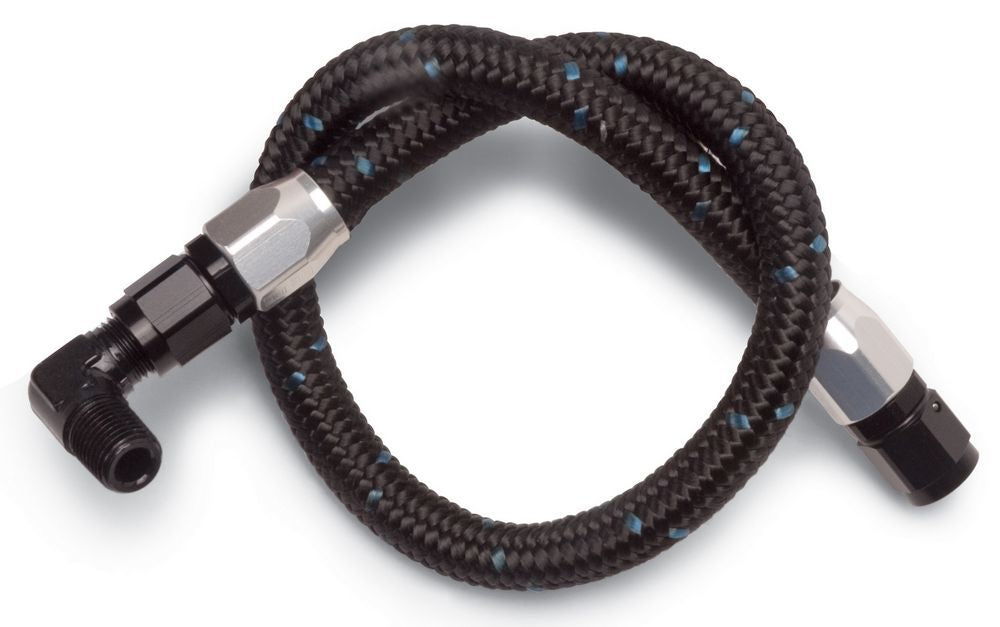 Fuel Supply Hose - Pro Classic - Mechanical Pump to Carburetor - 3/8 in NPT Male Inlet - 6 AN Male Outlet - Black - Each