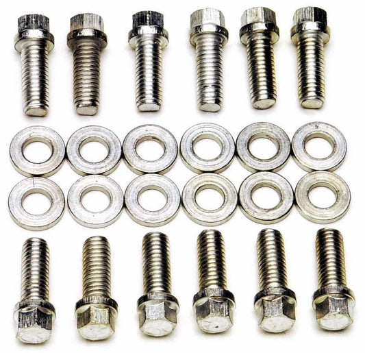 Intake Manifold Bolt Kit - Hex Head - Steel - Cadmium - Small Block Chevy - Kit
