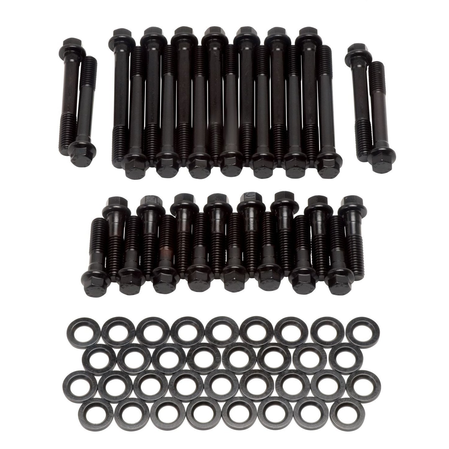Cylinder Head Bolt Kit - E-Series - Hex Head - Chromoly - Black Oxide - Small Block Chevy - Kit