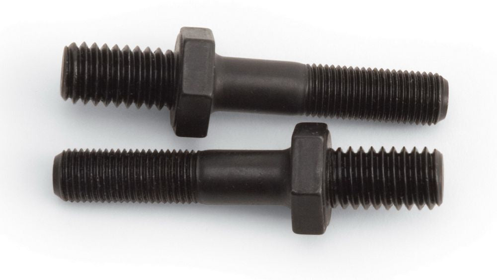 Rocker Arm Stud - 7/16-14 in Base Thread - 3/8-24 in Top Thread - 1.75 in Effective Stud Length - Chromoly - Black Oxide - Pair
