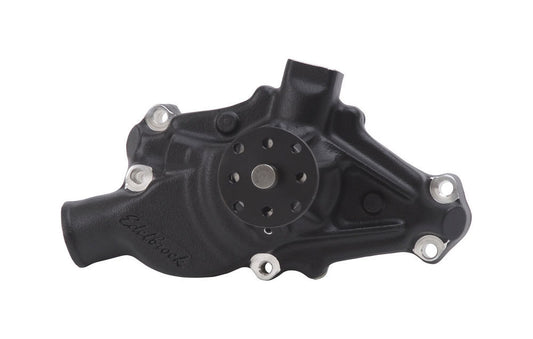 Water Pump - Mechanical - Victor Series - 5/8 in Pilot - Short Design - Aluminum - Black Powder Coat - Small Block Chevy - Each