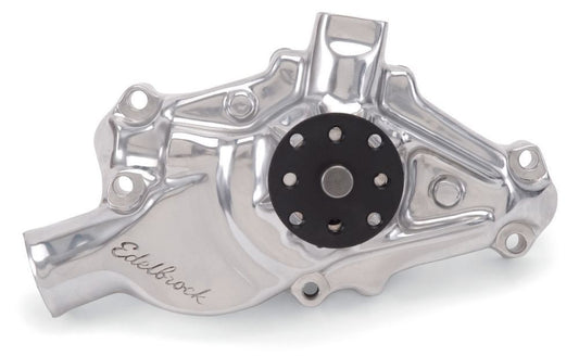 Water Pump - Mechanical - Victor Series - 5/8 in Pilot - Short Design - Aluminum - Polished - Small Block Chevy - Each