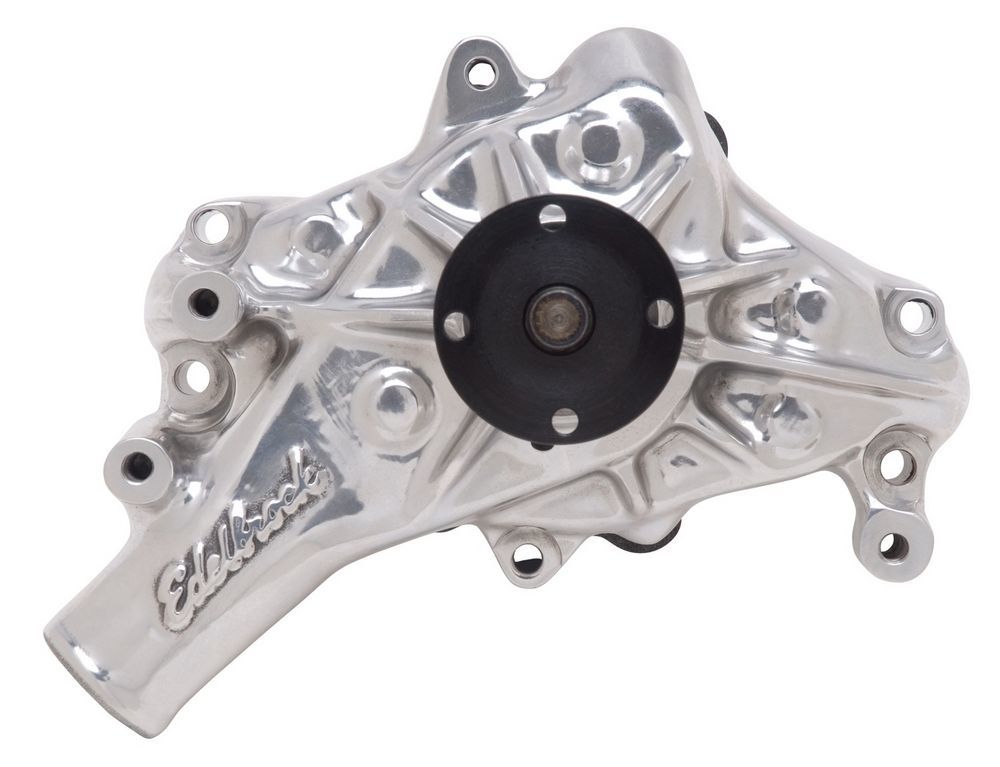 Water Pump - Mechanical - Victor Series - 5/8 in Pilot - Long Design - Aluminum - Polished - Small Block Chevy - Each