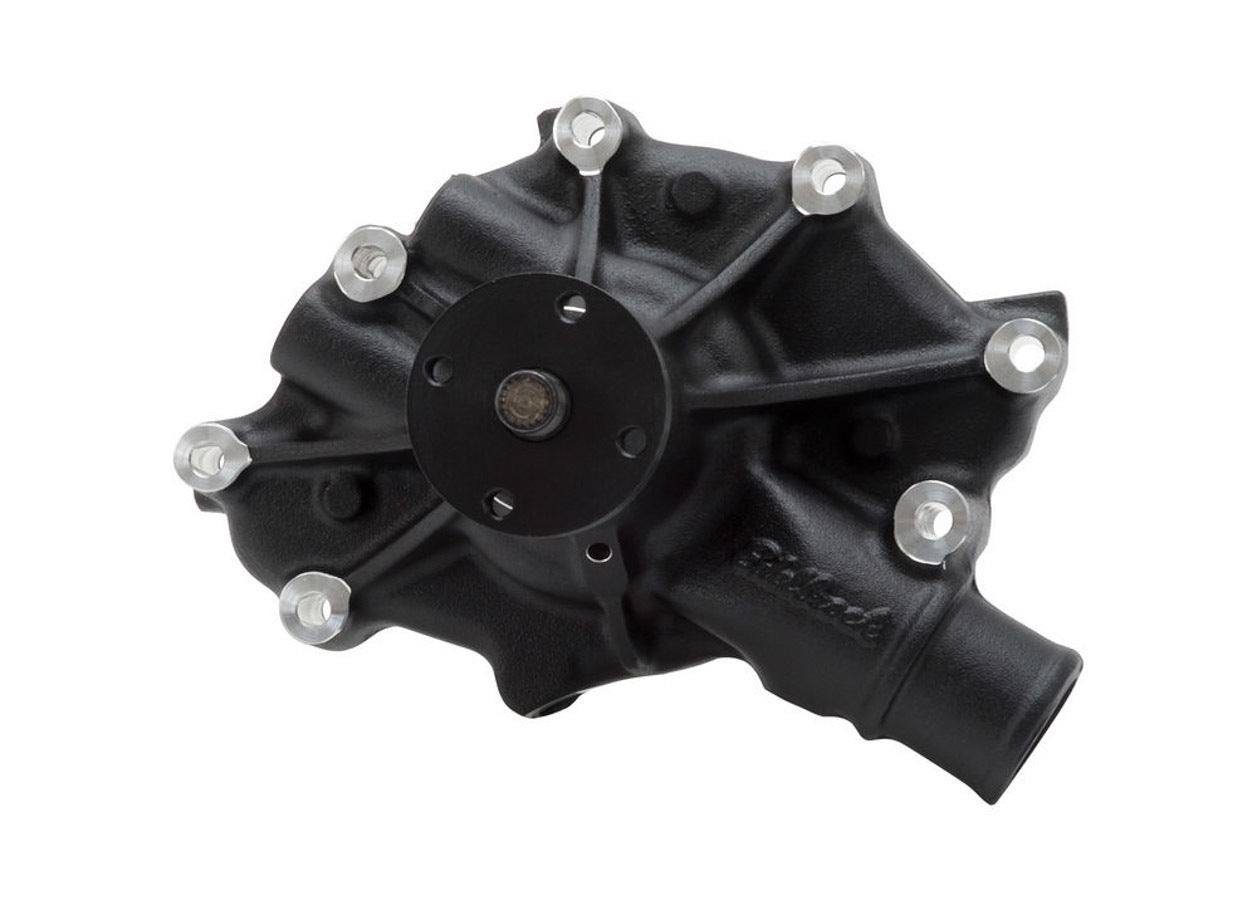Water Pump - Mechanical - Victor Series - Reverse Rotation - 5/8 in Pilot - Aluminum - Black Powder Coat - Small Block Ford - Each
