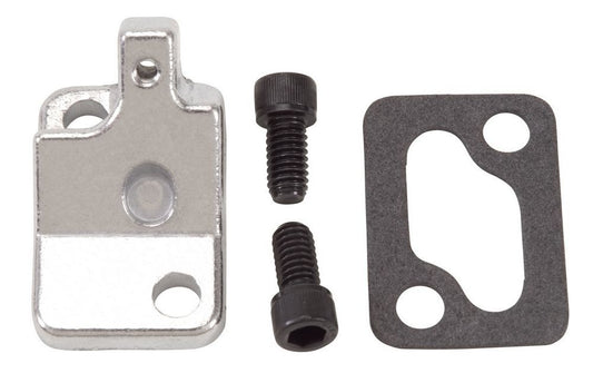 Choke Blockoff - Gasket / Fasteners - Aluminum - Natural - Edelbrock Performer Manifold - Small Block Chevy - Kit