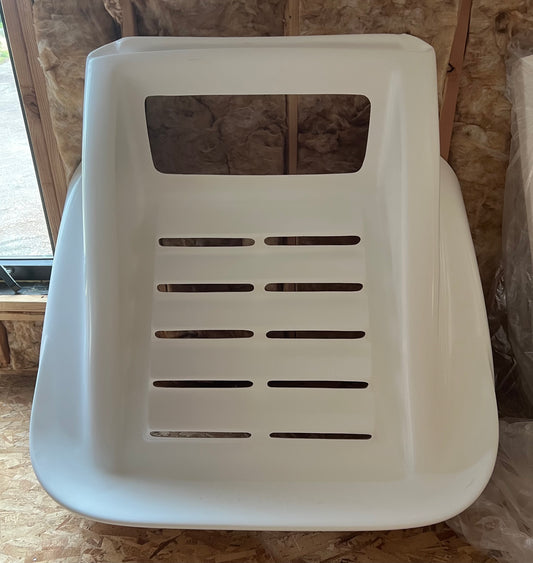 Bando rear hatch WHITE FIBERGLASS W/LOUVERS